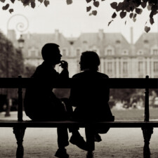 Romantic Couple, Place des Vosges, Paris 1998